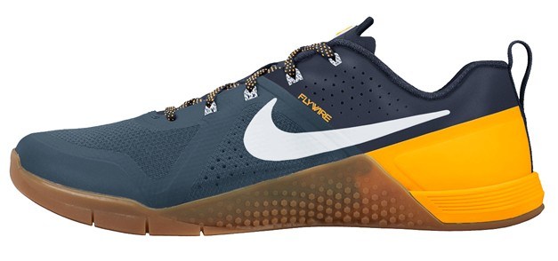 navy and orange Nike Metcon 1