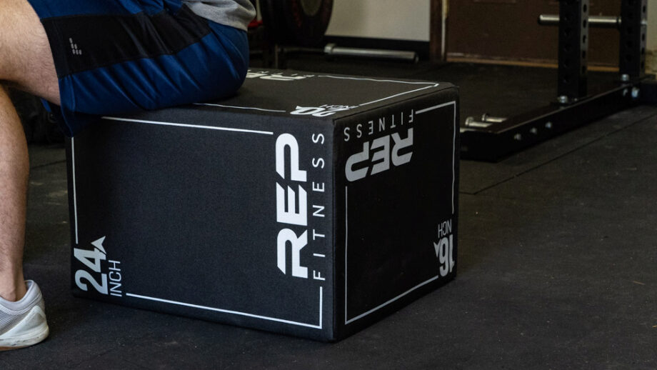 Rep Fitness 3-in-1 Soft Plyo Box in a garage gym