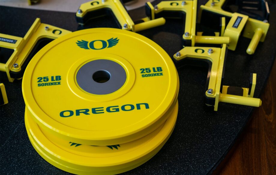 Oregon University sorinex 25 pound bumper plates