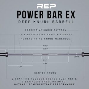 REP Deep Knurl Power Bar EX