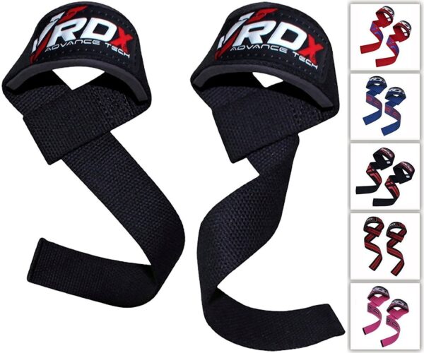RDX Weight Lifting Wrist Straps 60CM Gym Wraps Support Hand Bar Training Workout 