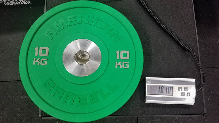 10 kg American Barbell Urethane Bumper Plates