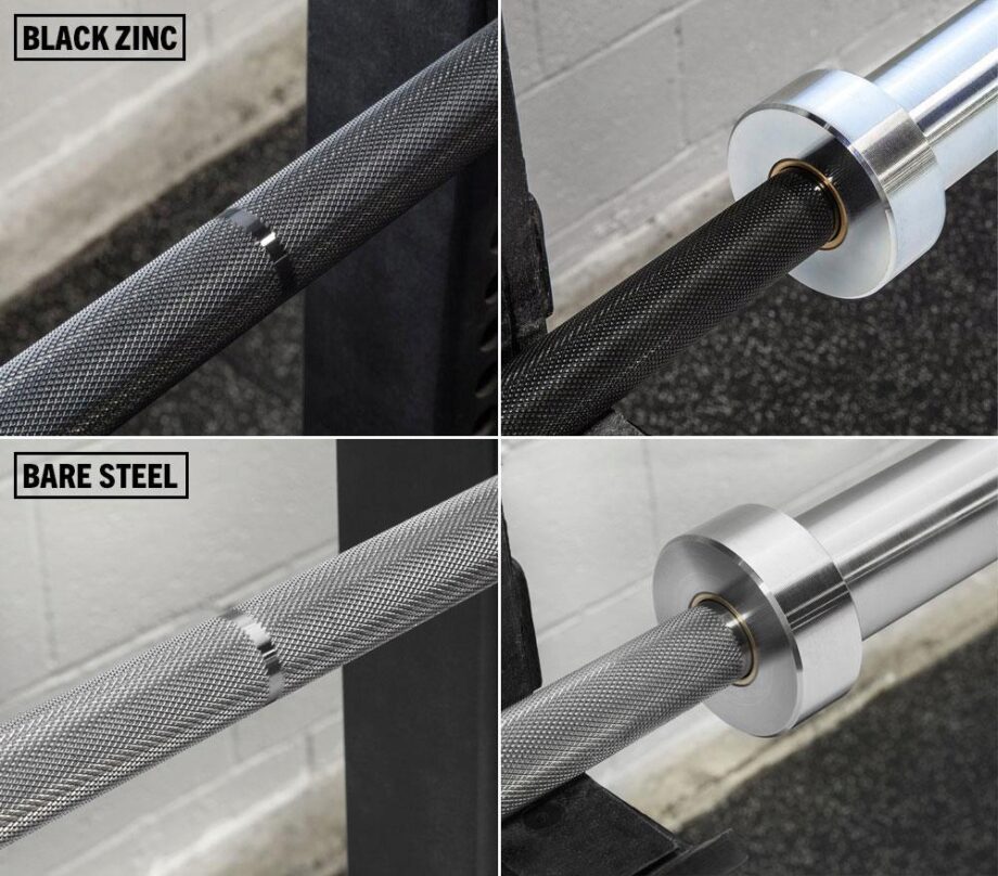 black zinc bar vs bare steel bar