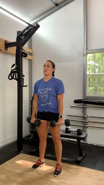 A gif of a dumbbell reverse curl