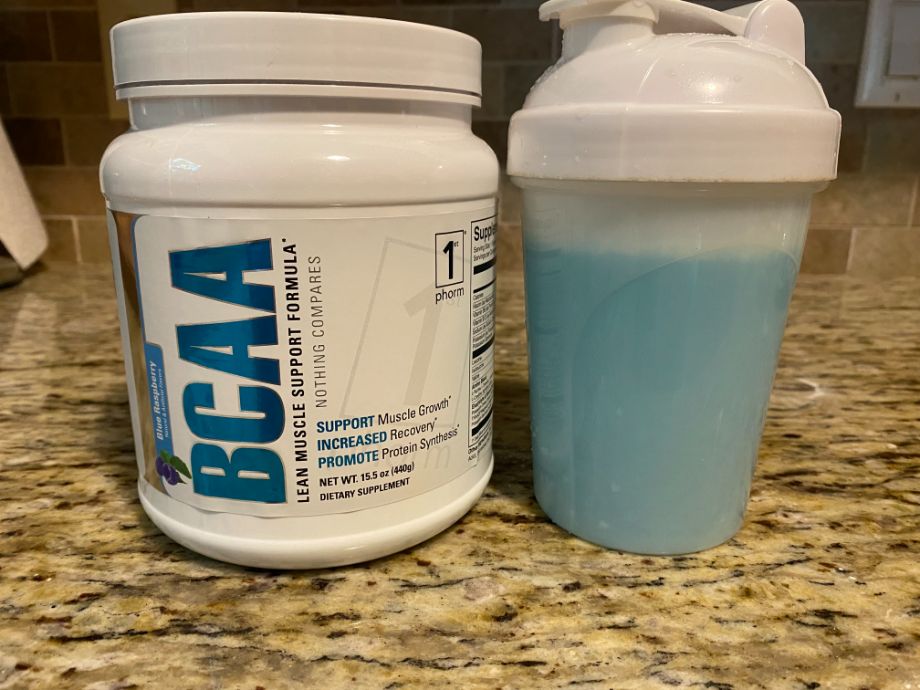 1st Phorm BCAAS on countertop