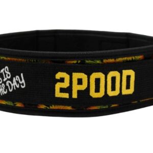 The Velcro strap on the 2POOD Petite Weightlifting Belt