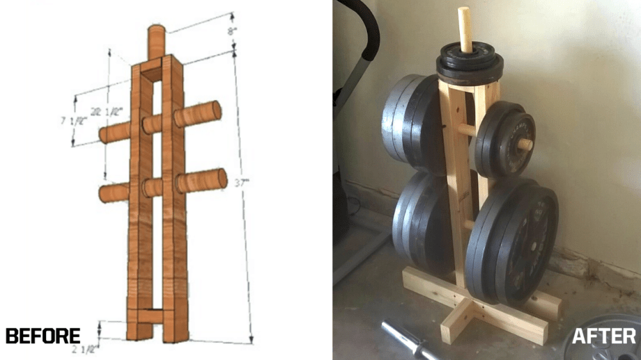DIY Weight Plate Tree for Under $20