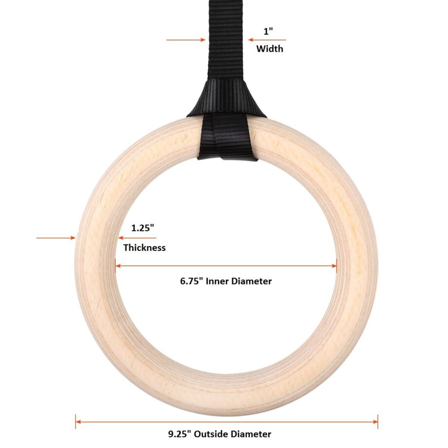 FEMOR Wood Gymnastic Rings