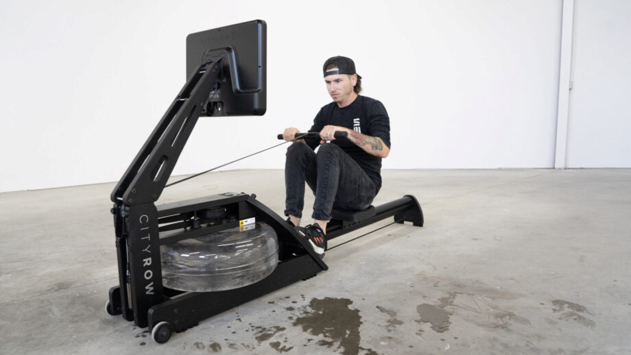 GGR crew member trying out the CITYROW.