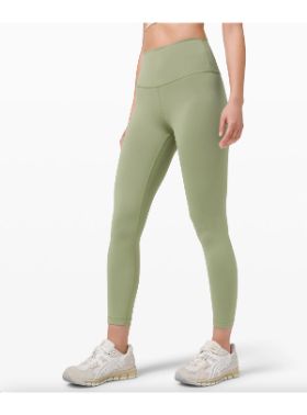 Lululemon Wunder Trains in green.