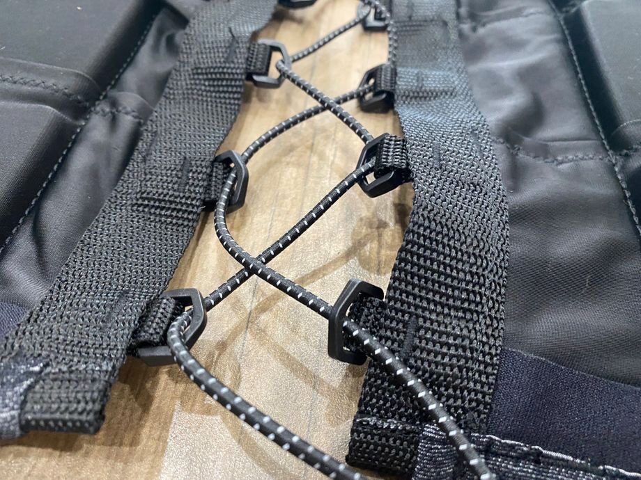 Closeup of the elastic siding on the Hyperwear Hyper Vest Fit