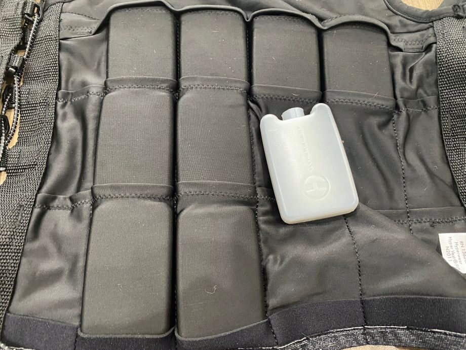 Photo of Hyperwear Hyper Vest Fit showing the inside of the vest and the removable weights