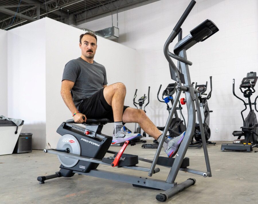 Man using the ProForm Hybrid Trainer XT