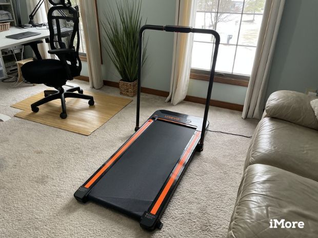 UREVO 2 in 1 treadmill standing alone