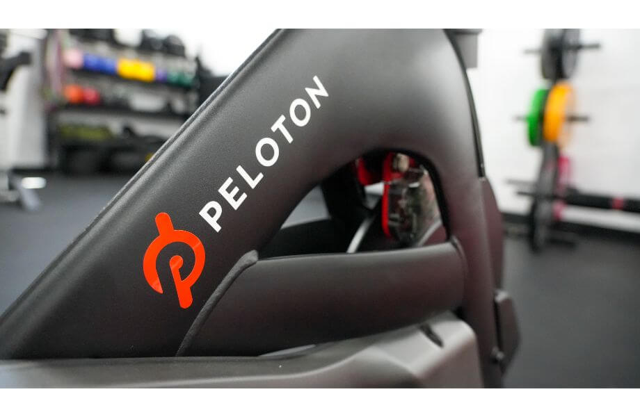 peloton logo on the peloton bike