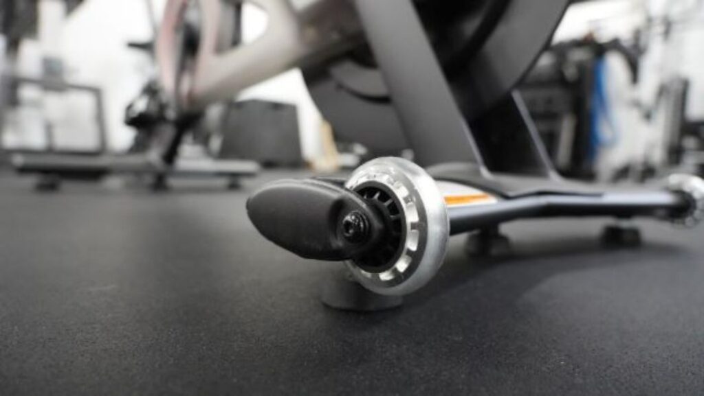 An image of Peloton bike transport wheels