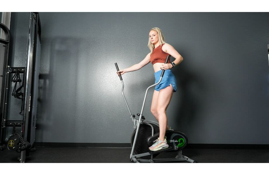caroline using body rider fan elliptical trainer