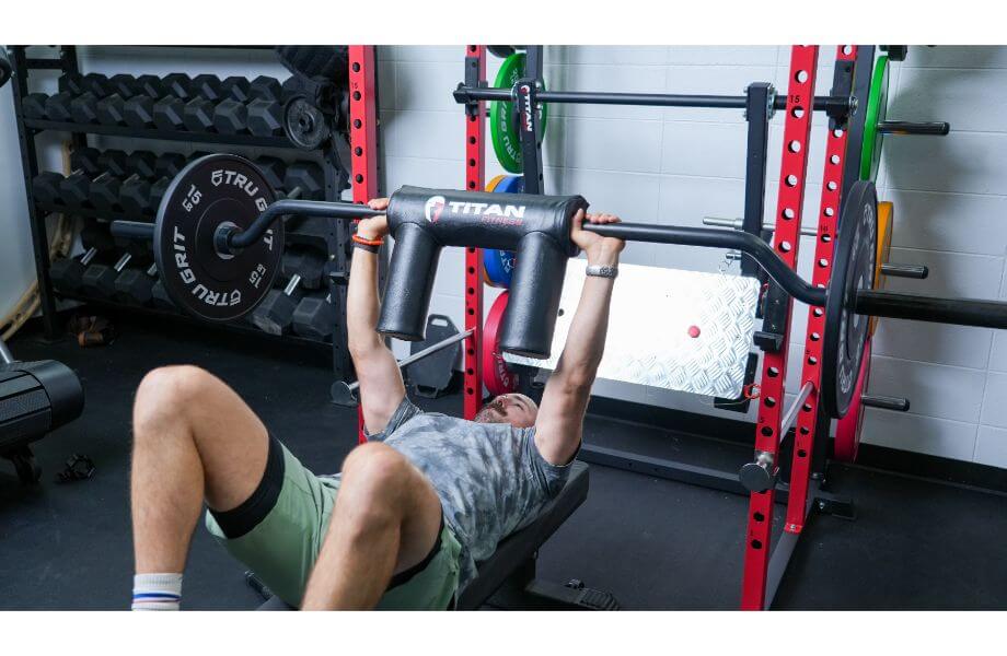 Titan Series Safety Squat Bar bench press