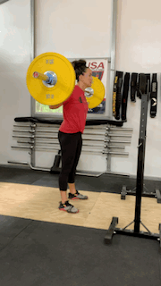 woman doing back squat