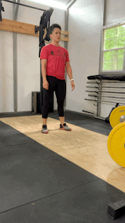Woman doing squat jumps