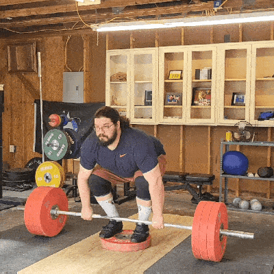 A gif of a deficit deadlift variation