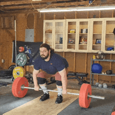 A gif of a Dorian deadlift