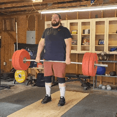 A gif of a Romanian deadlift