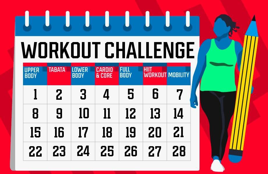 28-Day Workout Challenge: Four Weeks of Progress and Accountability