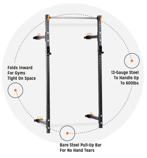 Bells of Steel Folding Wall Mount Rack