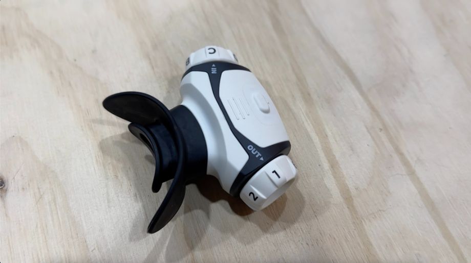 closeup of the airofit breathing trainer