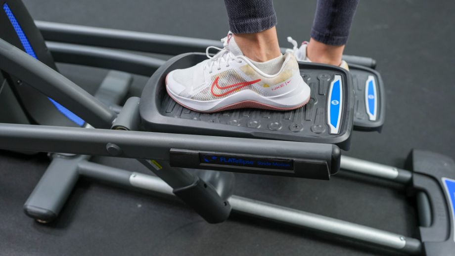 A close-up of a person's feet on the Horizon EX-59