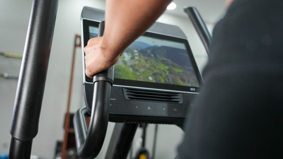 View of touchscreen display NordicTrack AirGlide