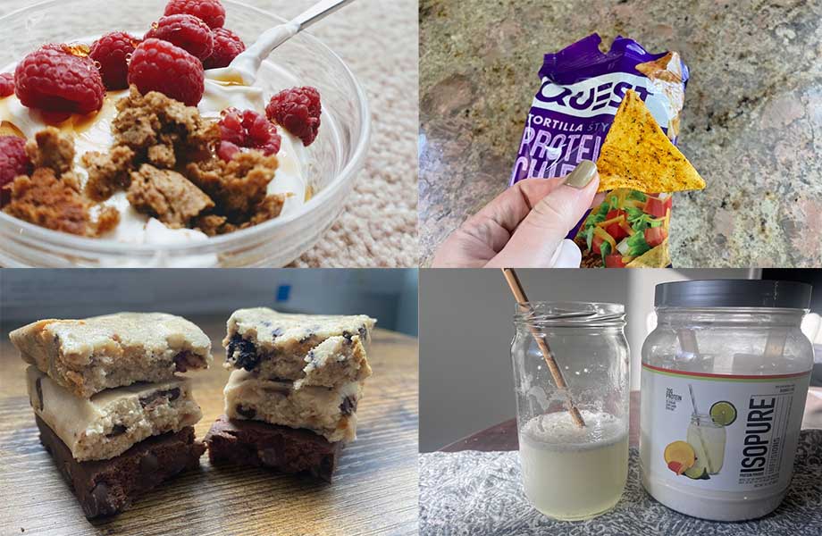 A collage of protein powder alternatives