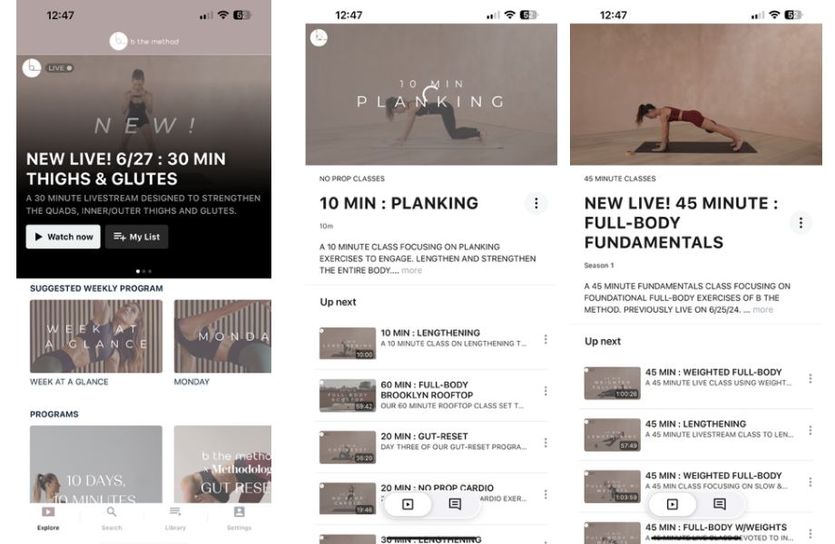 Screenshots from B the Method.