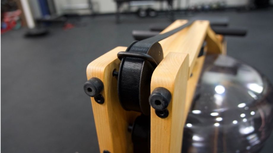 Belt drive system on the WaterRower Original.