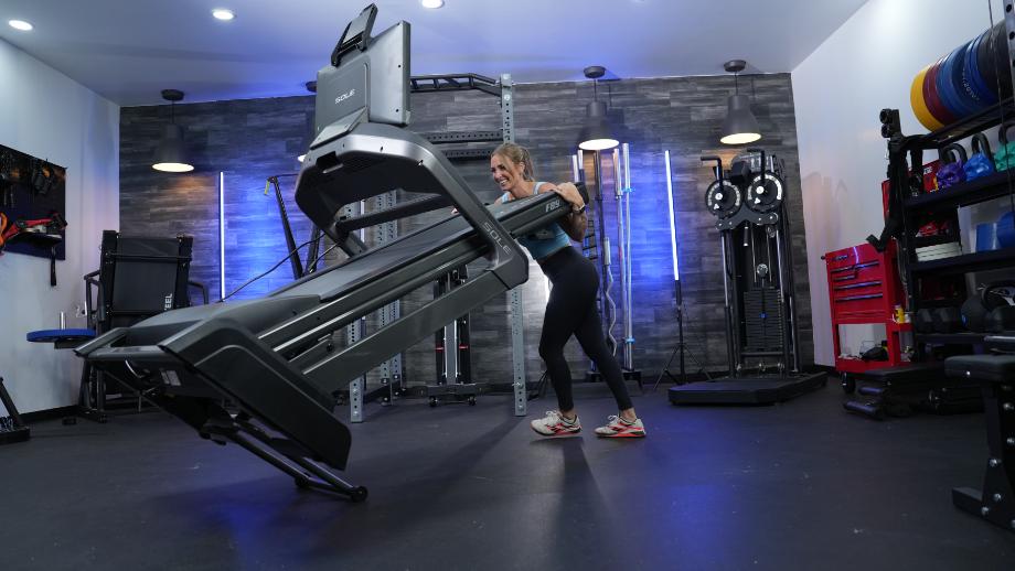 Moving the Sole F89 treadmill on transport wheels