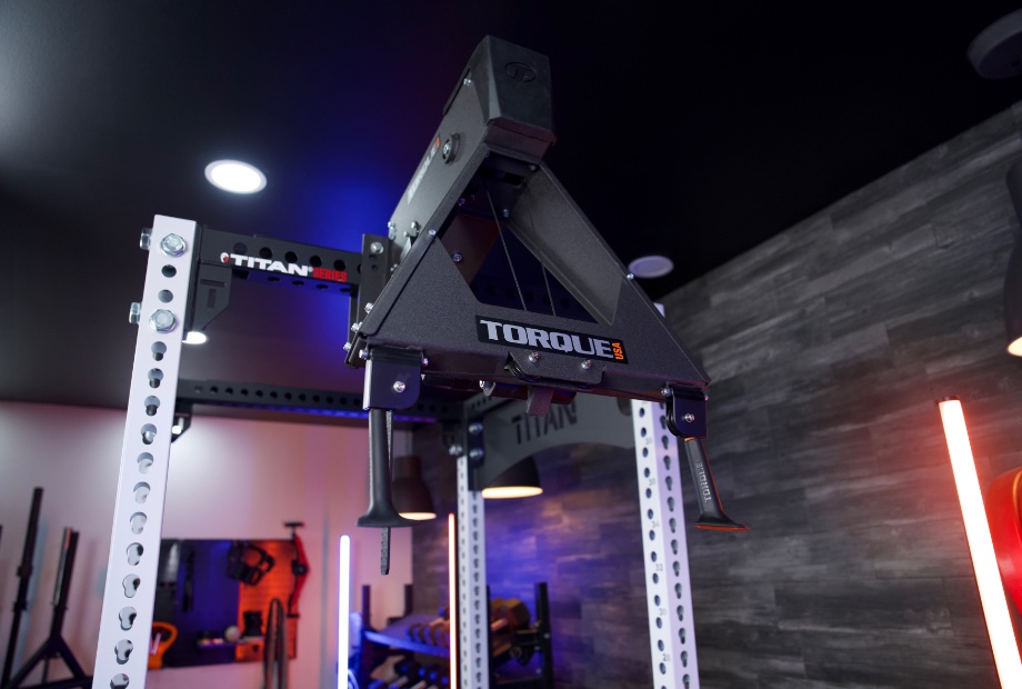 Torque Relentless Ripper attached to a power rack