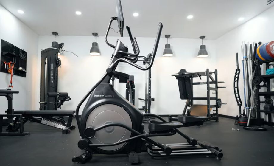 The Echelon Ellipse EL-8s in a garage gym