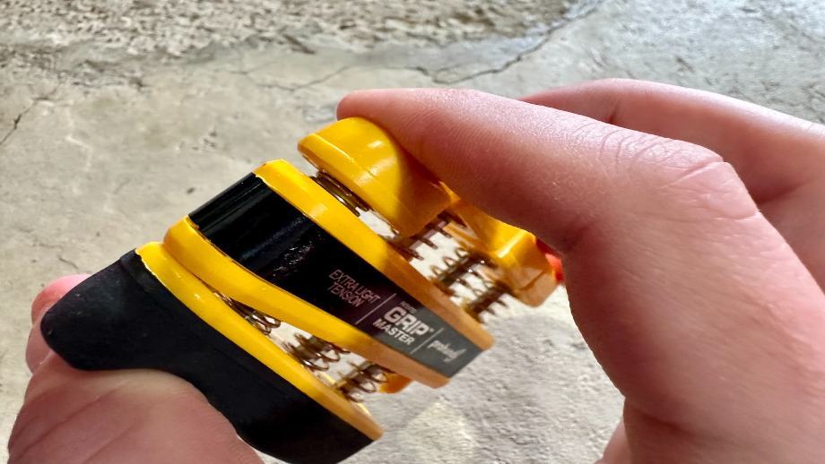 A close look at the individual finger pinions on a Prohands Grip Master.