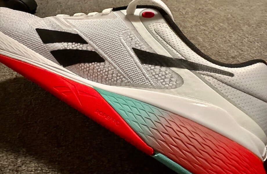 The DUALRESPONSE EVA foam midsole of the Reebok Nano X5 training shoe