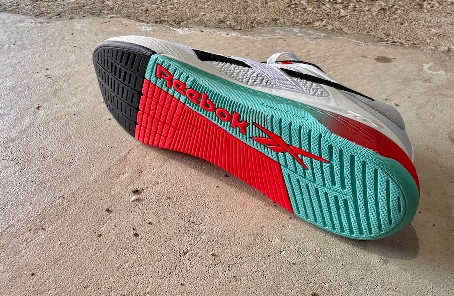 The rubber outsole pattern featured on the Reebok Nano X5 training shoe