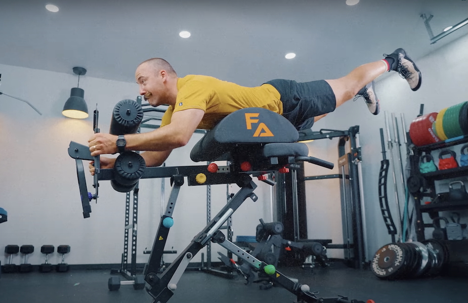 Coop performs reverse hypers on the Freak Athlete Hyper Pro