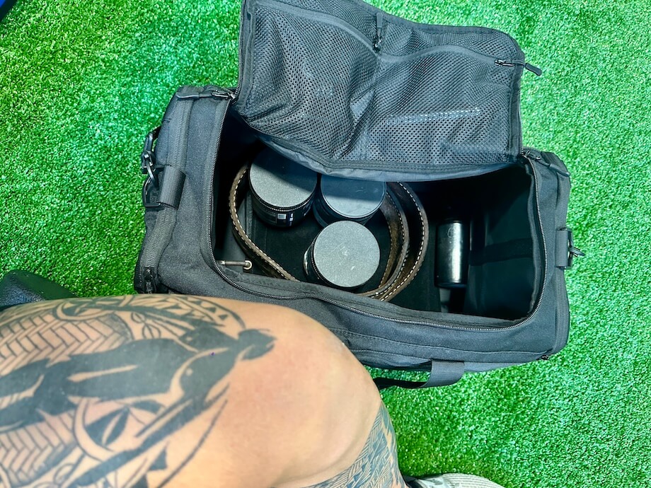 Looking down into a 2POOD Performance Duffel