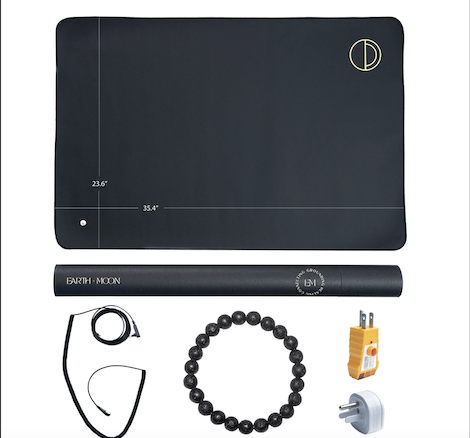 Earth and Moon Grounding Mat with accessories