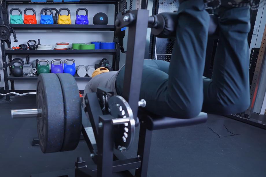 Coop gets in some leg curls on the RitFit PLC01 Leg Extension Curl Machine