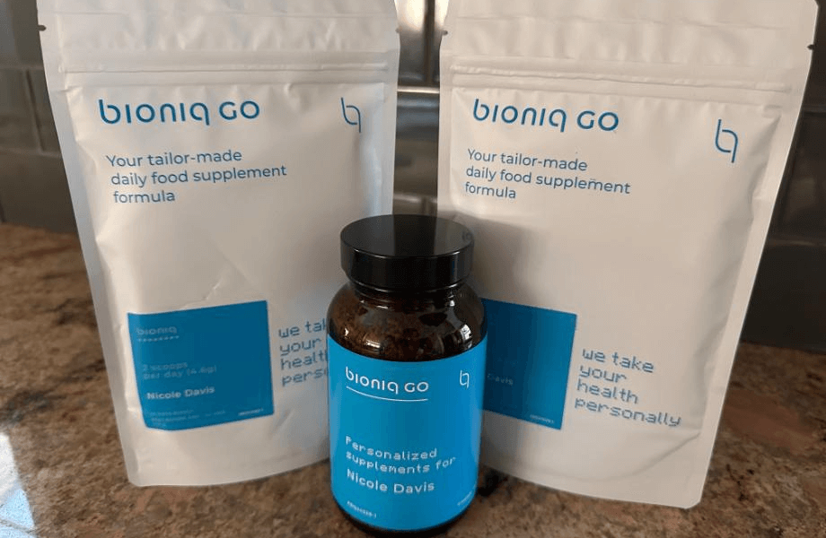A three-month supply of Bioniq Go multivitamin granules