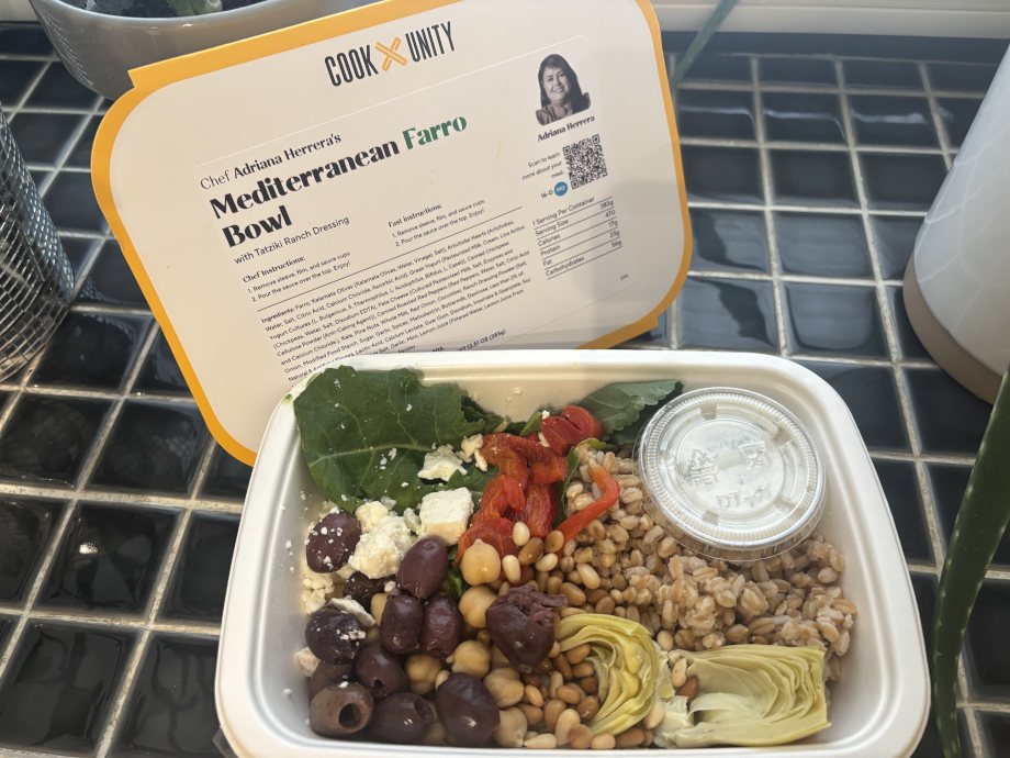A Mediterranean Farro Bowl from CookUnity