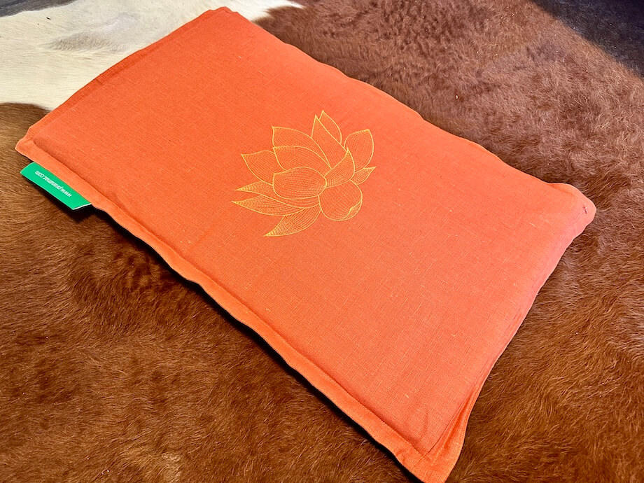 The design on the back of a Pranamat Accupressure Mat.