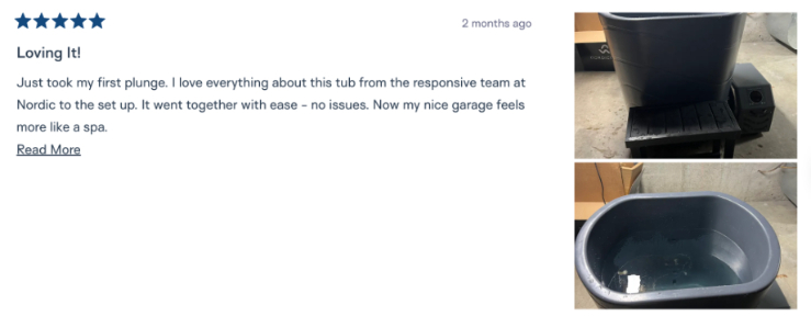 Customer review of the Nordic Wave Viking Cold Plunge