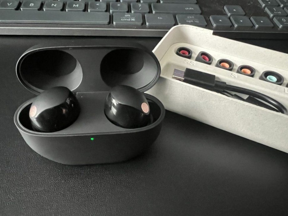 What you get with Sony WF-1000XM5 wireless earbuds.